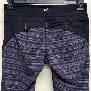 Athleta Energy Chaturanga Capri Leggings | Space Dye Purple | Size M